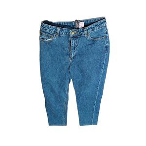 Shear Shapewear Womens Size 8 Slimming Blue Jeans Straight Leg Stretchy Lined